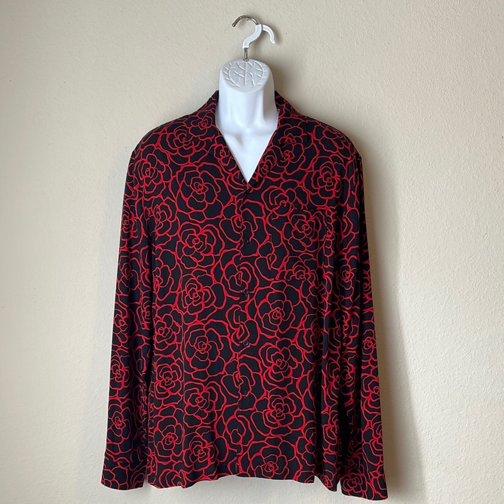 Forever 21 Floral Print Button Down Shirt